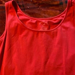 Red tank top with built in bra